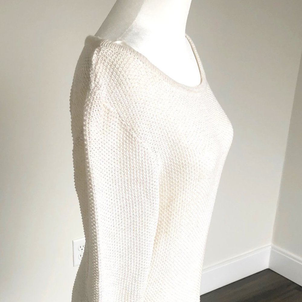 Tu. Cream and Metallic cotton mini dress - oversized look or to fit US 12.